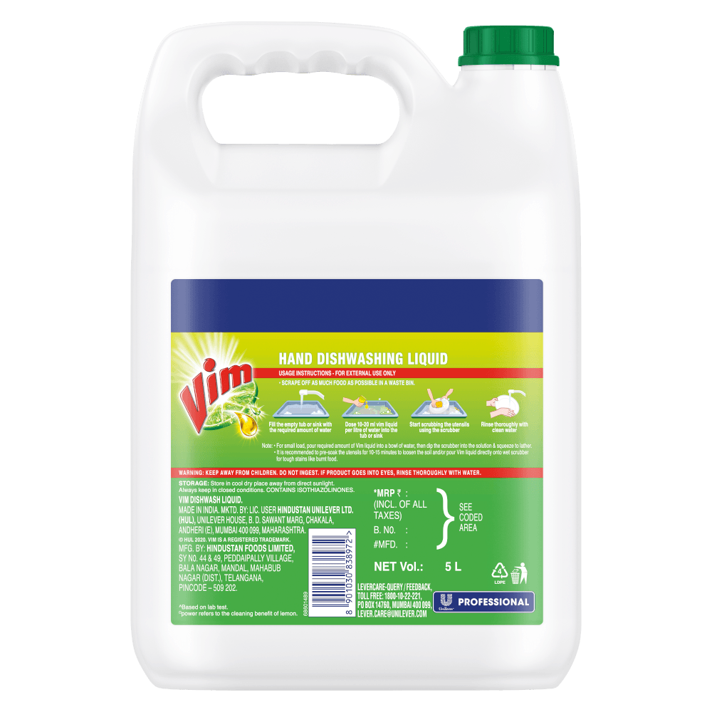 Vim Hand Dishwash Liquid 5L