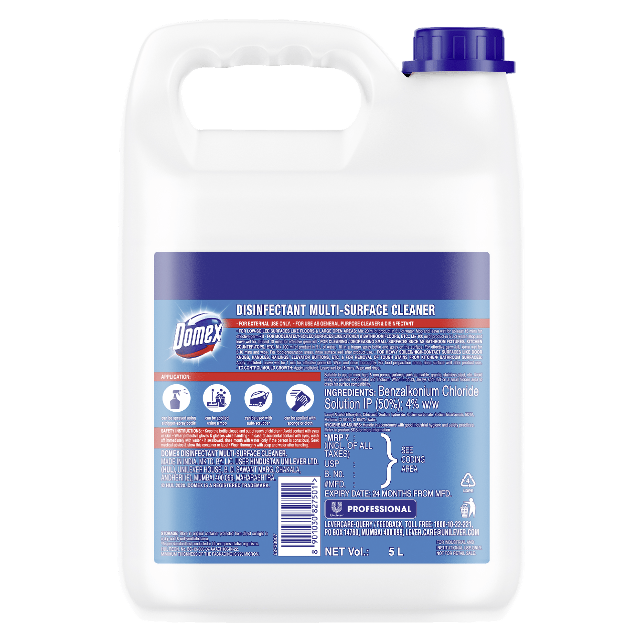 Domex Disinfectant Multi - Surface Cleaner 5L