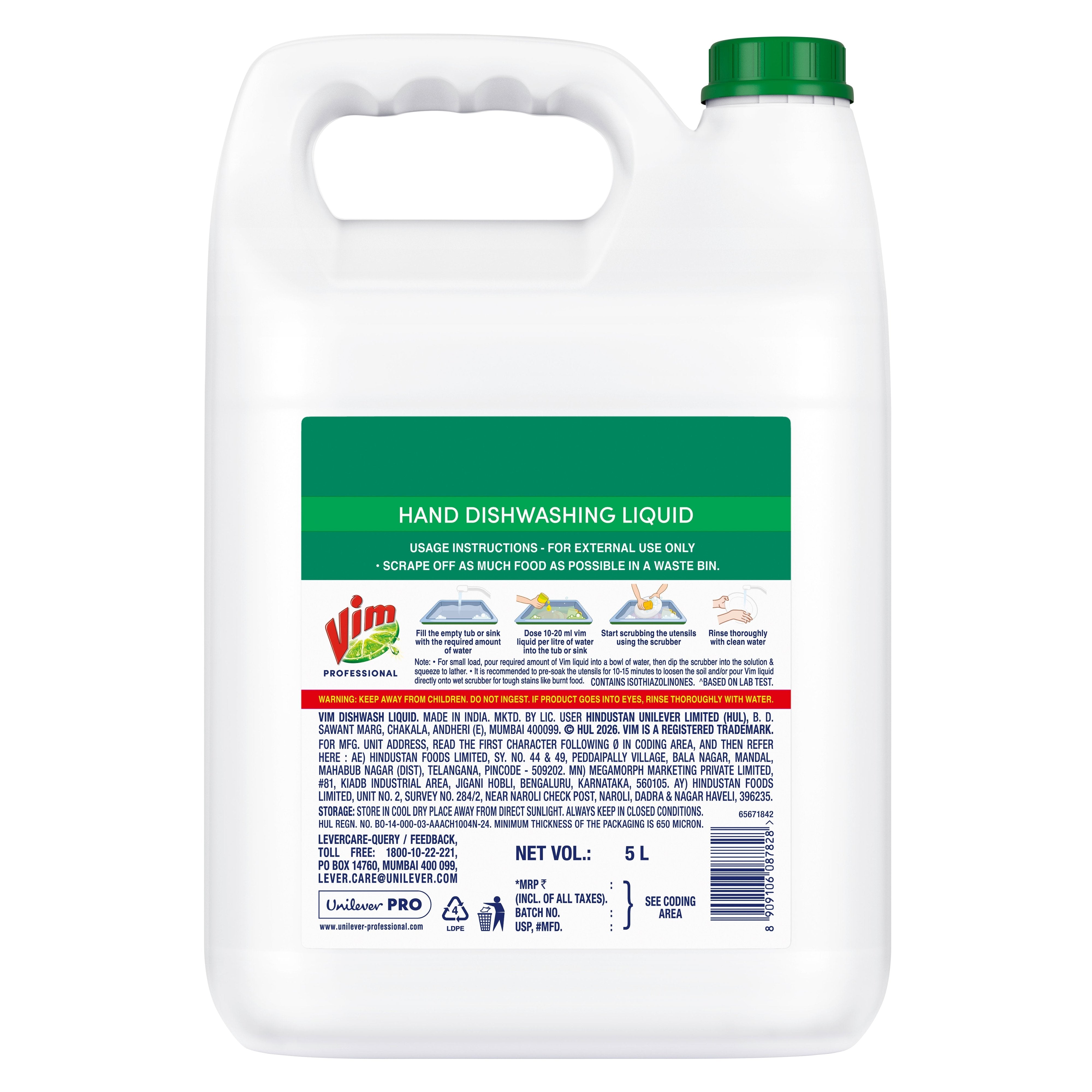 Vim Hand Dishwash Liquid 5L