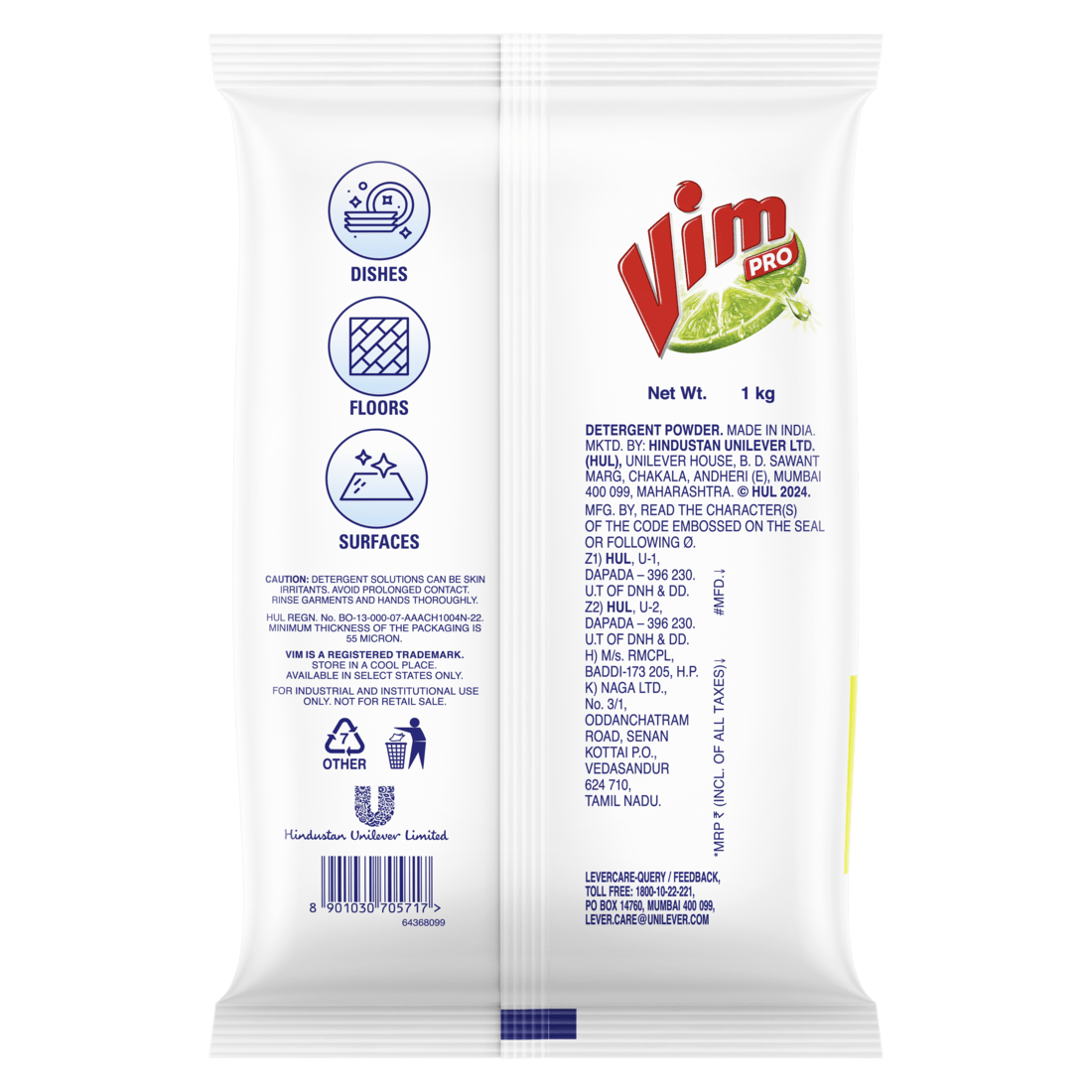 Vim Pro Multipurpose Powder for Kitchens 1 Kg Pack