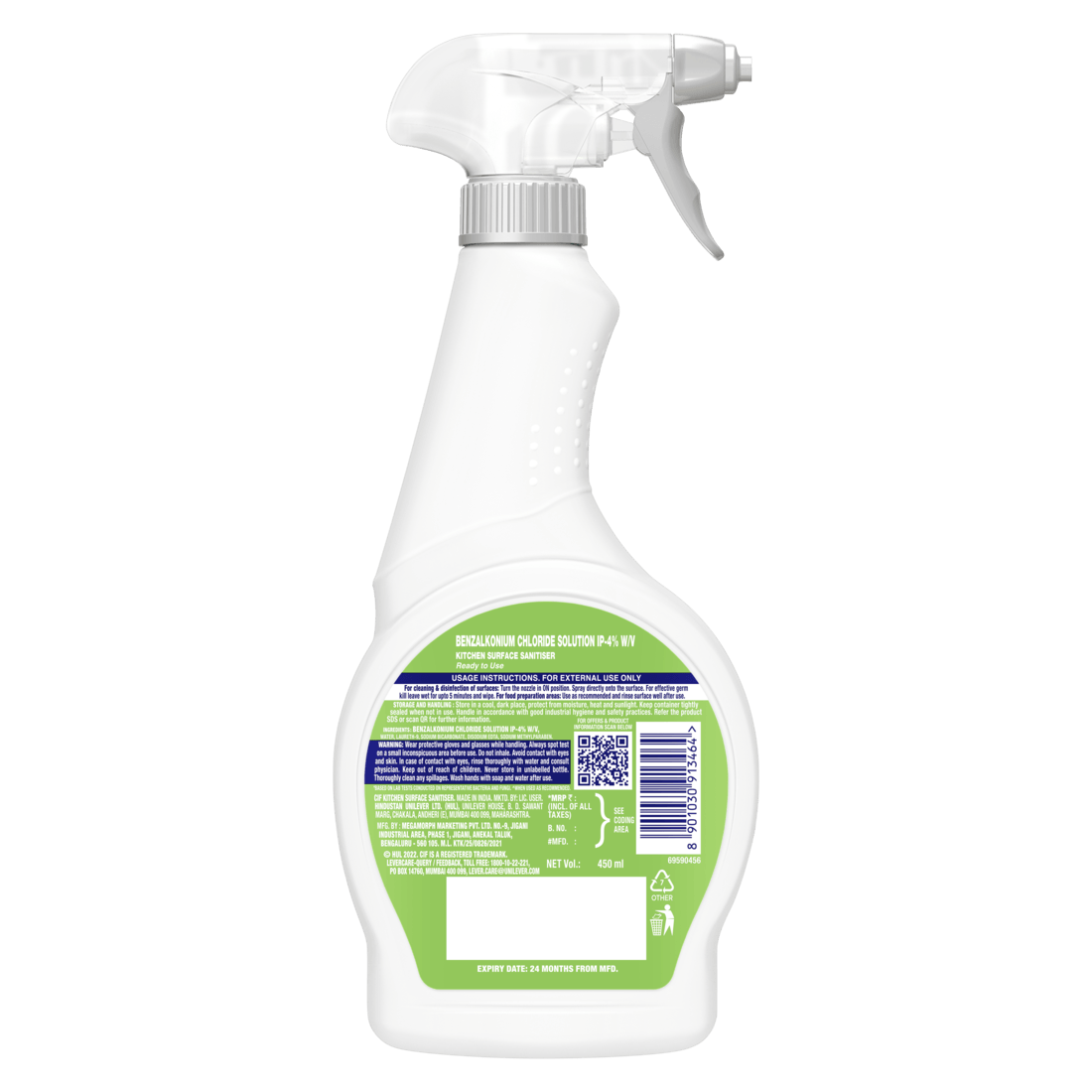 Cif Kitchen Surface Sanitiser 450ml