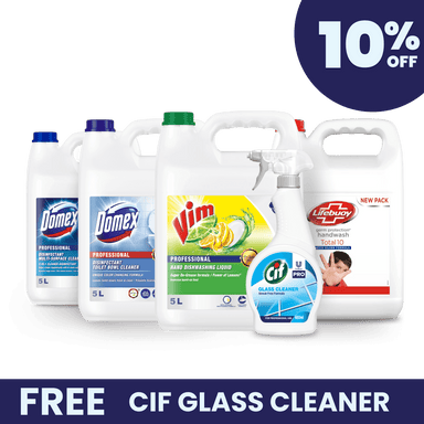 Super Saver Kit + Free Cif Glass Cleaner Spray