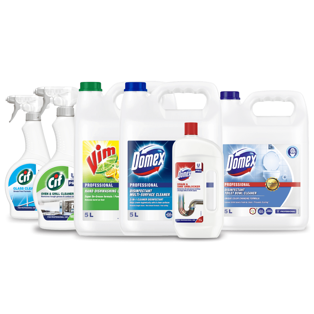 Vim Domex Cif Cleaning Essentials Bundle Unilever Professional